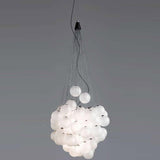 Opal White Stochastic LED Multi-light Pendant by Luceplan