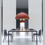 Farel Acoustic Suspension by Luceplan, Color: Light Grey/Dark Grey, Dark Grey/Raw White, Rust/Dark Grey, Aquamarine/Raw White, Finish: Matt Black, Matt Aluminum, Matt Brass, Light Option: 2700K LED, 3000K LED, 3500K LED | Casa Di Luce Lighting