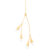 Elsa Pendant By Mitzi, Size: Small, Finish: Gold Leaf