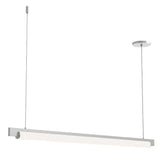 Keel LED Pendant By Sonneman Lighting, Size: Medium, Finish: Bright Satin Aluminum
