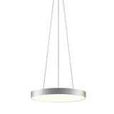 Pi LED Pendant By Sonneman Lighting, Size: Medium, Finish: Bright Satin Aluminum