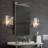 Large-Sterling Arc 1 Light Sconce in Bathroom