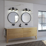 Black-Modern Brass Brooklyn Wall Light in Bathroom
