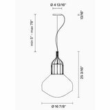 Aerostat Pendant by Fabbian, Finish: Black, Copper, Brass, Size: Small, Large, | Casa Di Luce Lighting