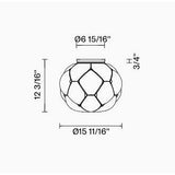 Cloudy Flushmount by Fabbian, Size: Small, Large, , | Casa Di Luce Lighting