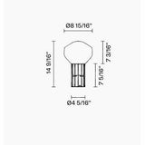 Aerostat Table Lamp by Fabbian, Finish: Black, Copper, Brass, Size: Small, Large, | Casa Di Luce Lighting