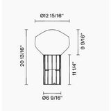 Aerostat Table Lamp by Fabbian, Finish: Black, Copper, Brass, Size: Small, Large, | Casa Di Luce Lighting