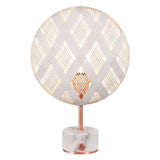 Chanpen Diamond Table Lamp by Forestier, Color: White, Black, Natural-Forestier, Finish: Copper, Gunmetal - Tech, Size: Small, Large | Casa Di Luce Lighting