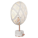 Chanpen Diamond Table Lamp by Forestier, Color: White, Black, Natural-Forestier, Finish: Copper, Gunmetal - Tech, Size: Small, Large | Casa Di Luce Lighting