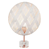 Chanpen Diamond Table Lamp by Forestier, Color: White, Black, Natural-Forestier, Finish: Copper, Gunmetal - Tech, Size: Small, Large | Casa Di Luce Lighting