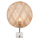 Chanpen Diamond Table Lamp by Forestier, Color: Natural-Forestier, Finish: Gunmetal - Tech, Size: Large | Casa Di Luce Lighting