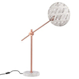 Chanpen Diamond Desk Lamp by Forestier, Color: White, Black, Natural-Forestier, Finish: Copper, Gunmetal - Tech, Size: Small, Large | Casa Di Luce Lighting