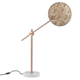 Chanpen Diamond Desk Lamp by Forestier, Color: White, Black, Natural-Forestier, Finish: Copper, Gunmetal - Tech, Size: Small, Large | Casa Di Luce Lighting