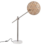 Chanpen Diamond Desk Lamp by Forestier, Color: White, Black, Natural-Forestier, Finish: Copper, Gunmetal - Tech, Size: Small, Large | Casa Di Luce Lighting