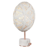 Chanpen Hexagon Table Lamp by Forestier, Color: White, Black, Natural-Forestier, Finish: Copper, Gunmetal - Tech, Size: Small, Large | Casa Di Luce Lighting