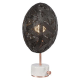 Chanpen Hexagon Table Lamp by Forestier, Color: White, Black, Natural-Forestier, Finish: Copper, Gunmetal - Tech, Size: Small, Large | Casa Di Luce Lighting