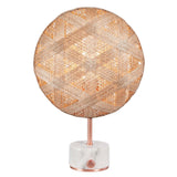 Chanpen Hexagon Table Lamp by Forestier, Color: White, Black, Natural-Forestier, Finish: Copper, Gunmetal - Tech, Size: Small, Large | Casa Di Luce Lighting