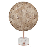 Chanpen Hexagon Table Lamp by Forestier, Color: White, Black, Natural-Forestier, Finish: Copper, Gunmetal - Tech, Size: Small, Large | Casa Di Luce Lighting