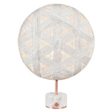 Chanpen Hexagon Table Lamp by Forestier, Color: White, Natural-Forestier, Finish: Copper, Size: Large | Casa Di Luce Lighting