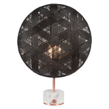 Chanpen Hexagon Table Lamp by Forestier, Color: White, Black, Natural-Forestier, Finish: Copper, Gunmetal - Tech, Size: Small, Large | Casa Di Luce Lighting