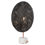 Chanpen Hexagon Table Lamp by Forestier, Color: White, Black, Natural-Forestier, Finish: Copper, Gunmetal - Tech, Size: Small, Large | Casa Di Luce Lighting