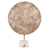 Chanpen Hexagon Table Lamp by Forestier, Color: White, Black, Natural-Forestier, Finish: Copper, Gunmetal - Tech, Size: Small, Large | Casa Di Luce Lighting