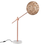 Chanpen Hexagon Desk lamp by Forestier, Color: White, Black, Natural-Forestier, Finish: Copper, Gunmetal - Tech, Size: Small, Large | Casa Di Luce Lighting