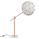 Chanpen Hexagon Desk lamp by Forestier, Color: White, Black, Natural-Forestier, Finish: Copper, Gunmetal - Tech, Size: Small, Large | Casa Di Luce Lighting