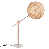 Chanpen Hexagon Desk lamp by Forestier, Color: White, Black, Natural-Forestier, Finish: Copper, Gunmetal - Tech, Size: Small, Large | Casa Di Luce Lighting