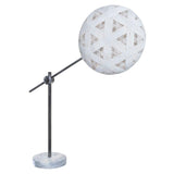 Chanpen Hexagon Desk lamp by Forestier, Color: White, Black, Natural-Forestier, Finish: Copper, Gunmetal - Tech, Size: Small, Large | Casa Di Luce Lighting