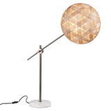 Chanpen Hexagon Desk lamp by Forestier, Color: White, Black, Natural-Forestier, Finish: Copper, Gunmetal - Tech, Size: Small, Large | Casa Di Luce Lighting