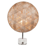 Chanpen Hexagon Table Lamp by Forestier, Color: Natural-Forestier, Finish: Gunmetal - Tech, Size: Large | Casa Di Luce Lighting