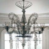 Angelus Chandelier by Forestier, Finish: Black, White, Grey, Gold, , | Casa Di Luce Lighting