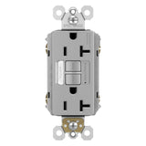 Gray Radiant 20A Tamper Resistant Self Test GFCI Outlet with Night Light by Legrand Radiant