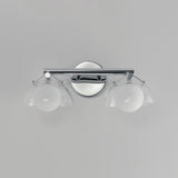 Domain 2 Light Wall Sconce By Studio M, Finish: Polished Chrome, Shades Color: Clear