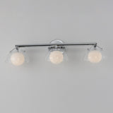 Domain 3 Light Wall Sconce By Studio M, Finish: Polished Chrome, Shades Color: Clear
