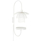 Papillon Wall Sconce with Shelf By Forestier, Color: White, , | Casa Di Luce Lighting