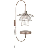 Papillon Wall Sconce with Shelf By Forestier, Color: Pink Copper, , | Casa Di Luce Lighting
