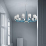 Can Can Chandelier by Sylcom, Color: Clear, Smoke - Vistosi, Grey, Blue, Ocean - Sylcom, Milk White Clear - Sylcom, Milk White Ivory - Sylcom, Amethyst, Number of Lights: 6, 9, 9 XL, 12, | Casa Di Luce Lighting
