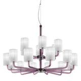 Can Can Two-Tier Chandelier by Sylcom, Color: Amethyst, Number of Lights: 6+12, | Casa Di Luce Lighting