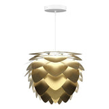 Aluvia Brushed Brass Pendant by UMAGE, Finish: White, Size: Mini, | Casa Di Luce Lighting
