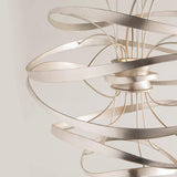 Calligraphy Chandelier by Corbett, Finish: Silver Leaf with Polished Stainless-Corbett Lighting, Gold Leaf with Polished Stainless-Corbett Lighting, Size: Small, Medium, Large, X-Large, | Casa Di Luce Lighting