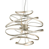 Calligraphy Chandelier by Corbett, Finish: Silver Leaf with Polished Stainless-Corbett Lighting, Gold Leaf with Polished Stainless-Corbett Lighting, Size: Small, Medium, Large, X-Large, | Casa Di Luce Lighting