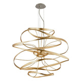 Calligraphy Chandelier by Corbett, Finish: Gold Leaf with Polished Stainless-Corbett Lighting, Size: Large, | Casa Di Luce Lighting
