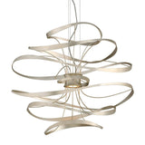 Calligraphy Chandelier by Corbett, Finish: Silver Leaf with Polished Stainless-Corbett Lighting, Gold Leaf with Polished Stainless-Corbett Lighting, Size: Small, Medium, Large, X-Large, | Casa Di Luce Lighting