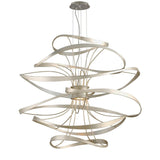 Calligraphy Chandelier by Corbett, Finish: Silver Leaf with Polished Stainless-Corbett Lighting, Gold Leaf with Polished Stainless-Corbett Lighting, Size: Small, Medium, Large, X-Large, | Casa Di Luce Lighting