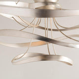 Calligraphy Chandelier by Corbett, Finish: Silver Leaf with Polished Stainless-Corbett Lighting, Gold Leaf with Polished Stainless-Corbett Lighting, Size: Small, Medium, Large, X-Large, | Casa Di Luce Lighting