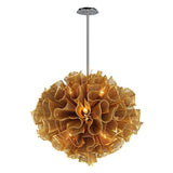 Gold Leaf-Small Pulse Chandelier by Corbett Lighting