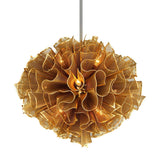 Gold Leaf-Small Pulse Chandelier by Corbett Lighting