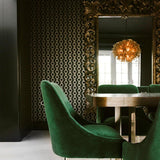 Gold Leaf-Medium Pulse Chandelier in Dining Room